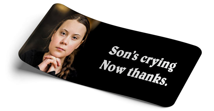 Gretta Thunberg Sons Crying Now Decal - Strictly Static