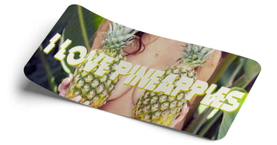 I Love Pineapples Decal - Strictly Static
