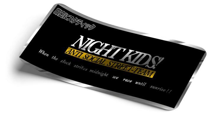 Nightkids Silver Chrome Decal - Strictly Static