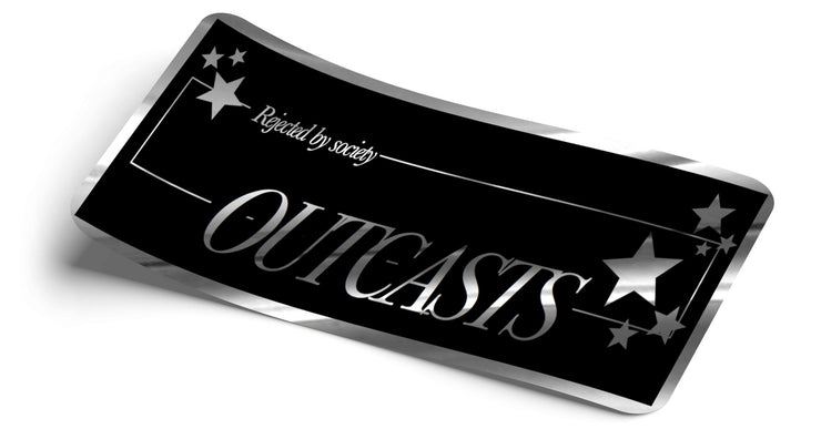 Outcasts Silver Chrome Decal - Strictly Static