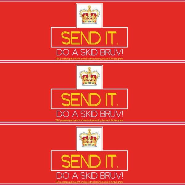 Send It. Do A Skid Bruv ! Decal - Strictly Static